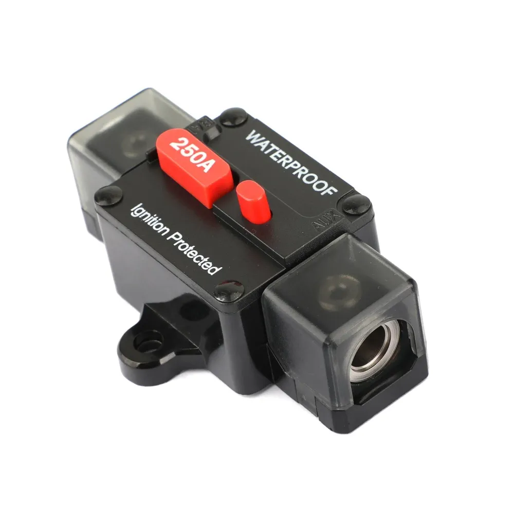 250A amp Circuit Breaker tändning Inline Byt återställningssäkring för bilens ljud Marin, 250A -brytare tändning Inline Au...