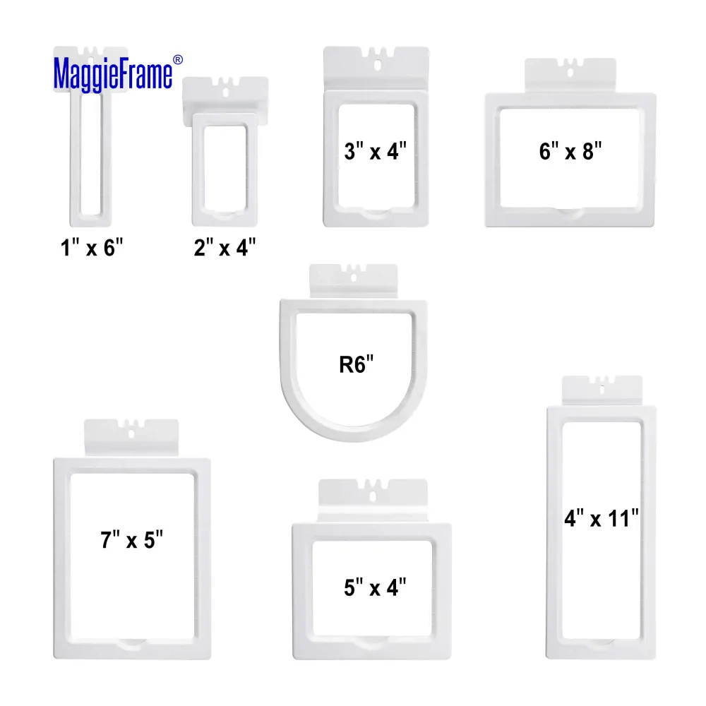 8-i-1 Fast Magna Hoop kit magnetisk broderibåge för Elna broderimaskin