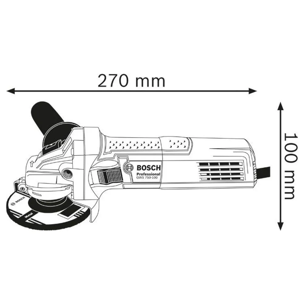Bosch GWS 22-230 J + 2 GWS 750 slipmaskiner