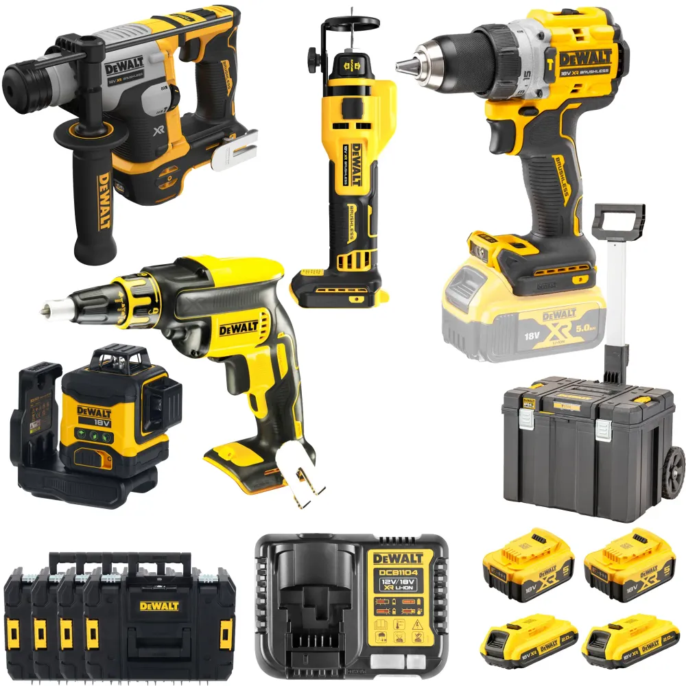 Dewalt-sats DCK5008P2D2T-IT 18V 5Ah