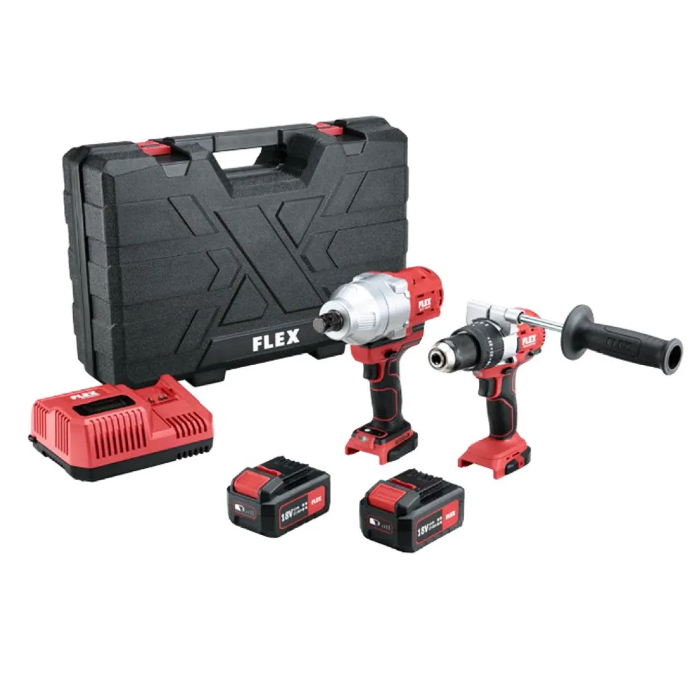 Kombinationssats Flex PD 2G FS55 + IW 3/4' 18V 5Ah