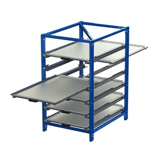 Industribyrå 6 hyllor 2-vägs utdarg 70% 200 kg S22-136-0