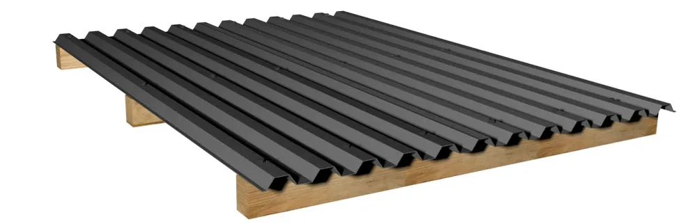 ReNew Korrugerad Plast 76/18 Kolsvart L:2500 B:1040mm
