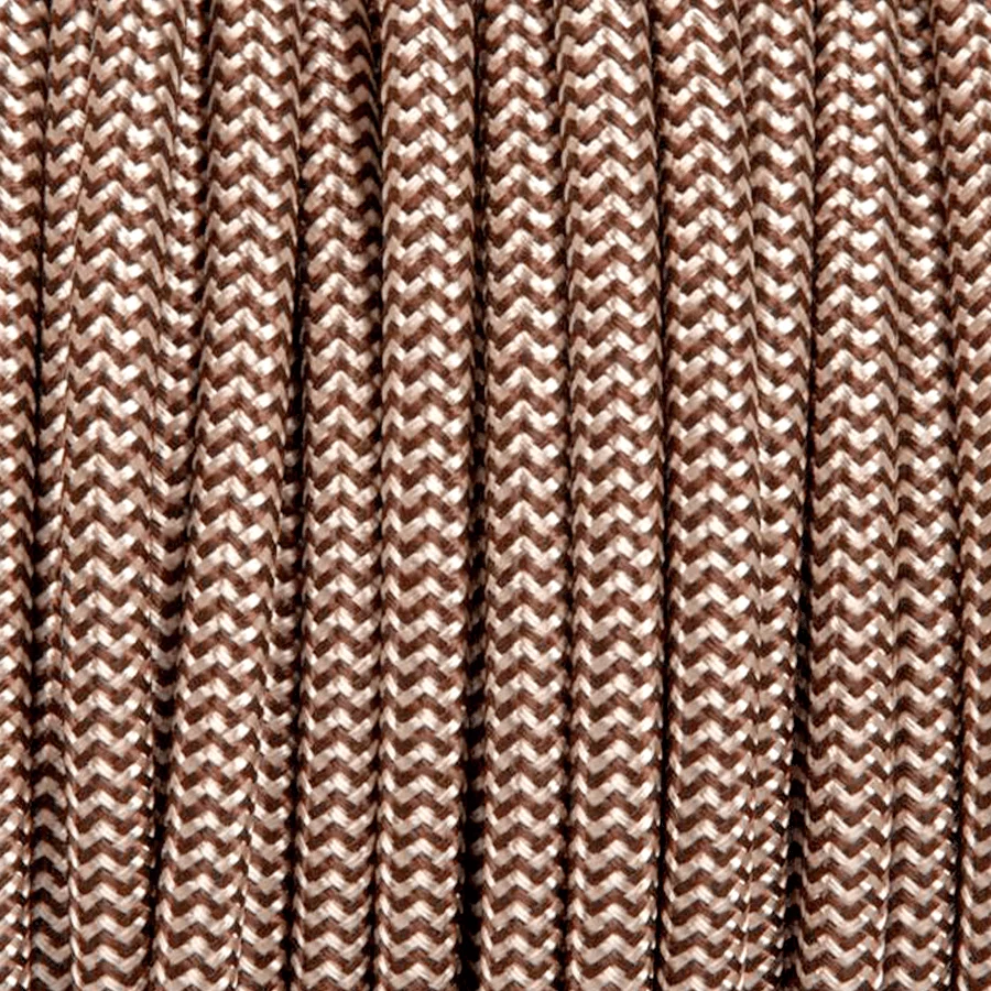 GULD & CREAM ZIG ZAG RUND TYGSKABEL