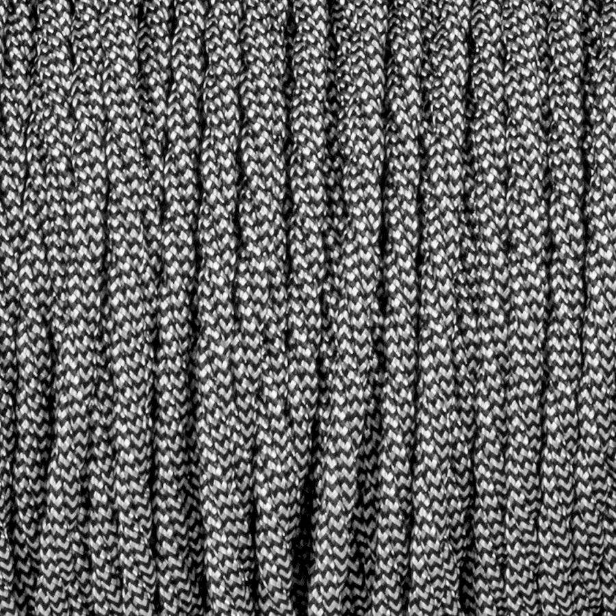 SVART & VIT ZIG ZAG KABEL AV TYG