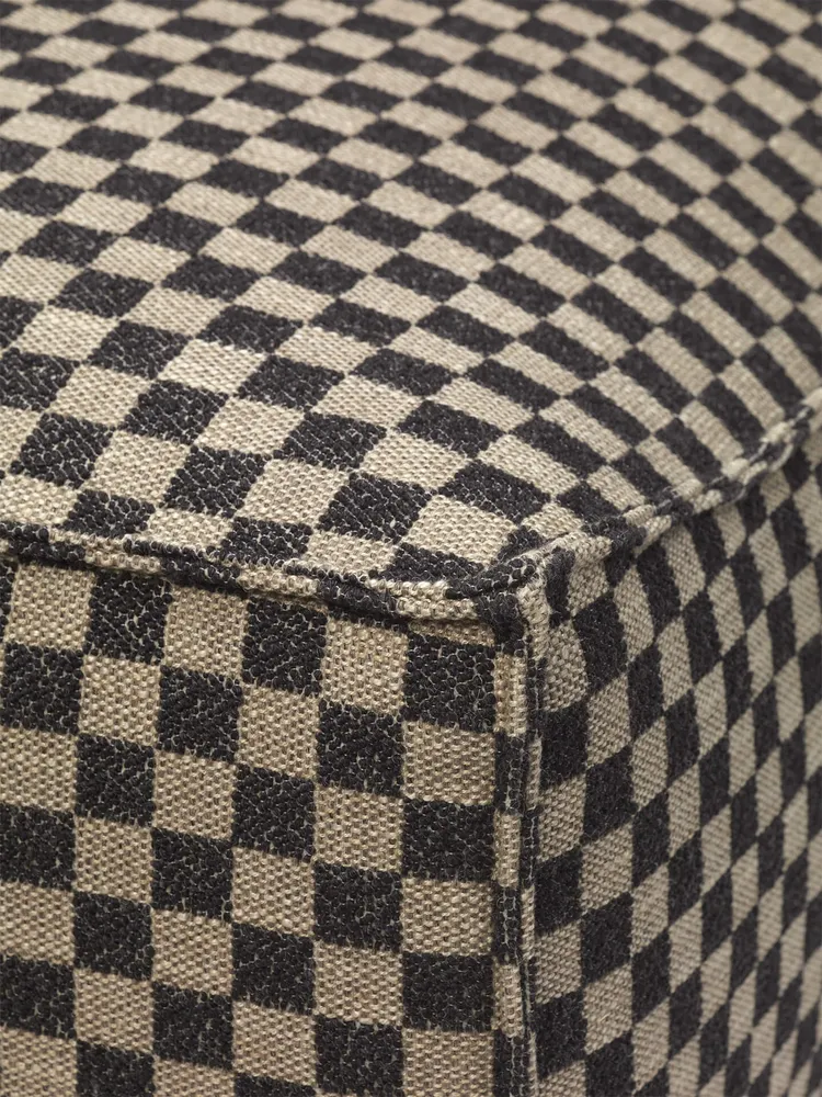 Fabric Sample - Check - Sand/Black Ferm Living - SE