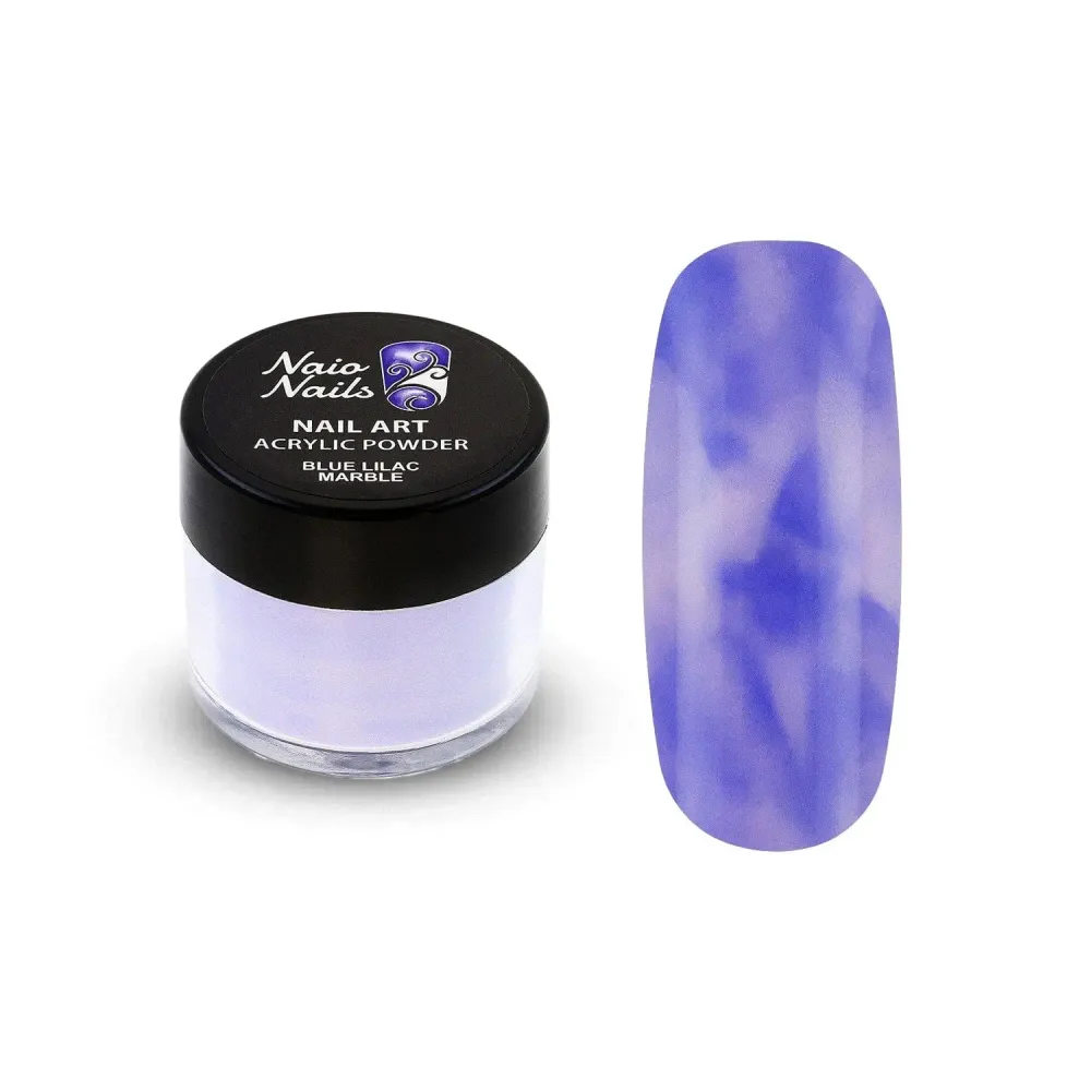 Blå Lilac Marmor Akryl Pulver - 12g