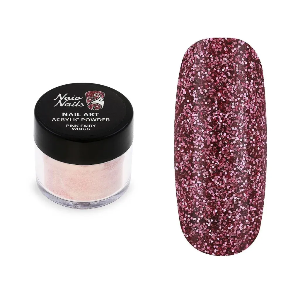 Pink Fairy Wings Glitterakrylpulver - 12g