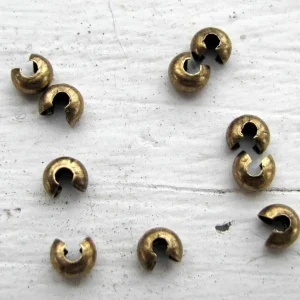 Klämtäckare Bronsfärgad - 4 mm 10-pack