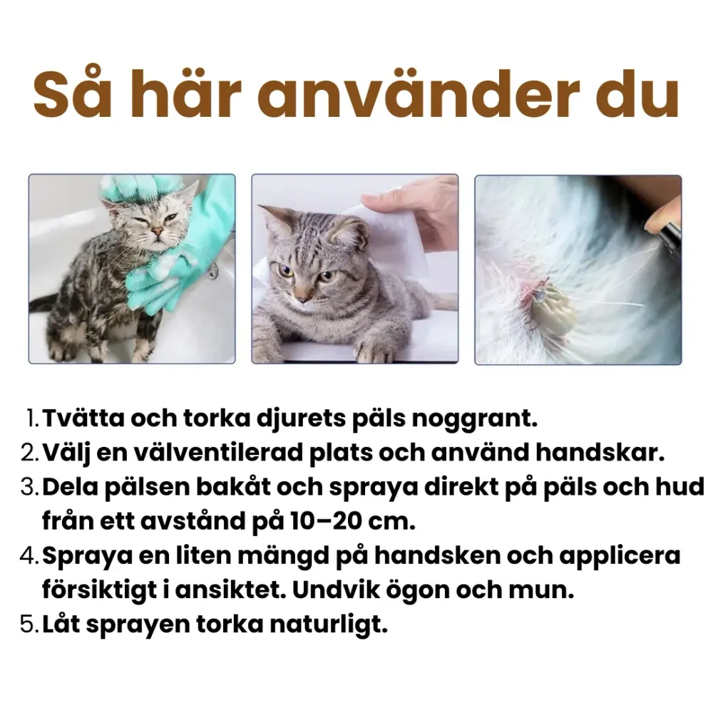 Fästingspray för hund och katt