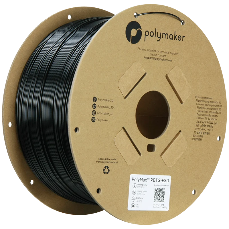 Polymax PETG-ESD 2KG Svart