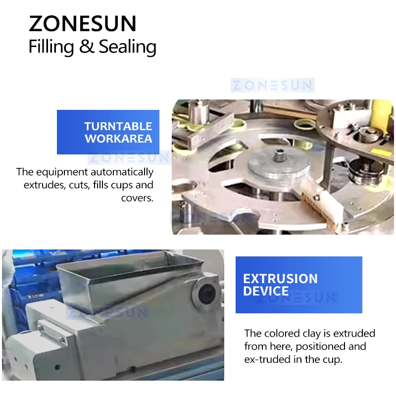 ZONESUN ZS-100XPN Clay & Slime Packing Machine Toy and Craft Production Lines