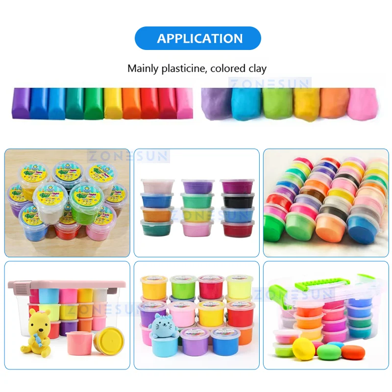 ZONESUN ZS-100XPN Clay & Slime Packing Machine Toy and Craft Production Lines
