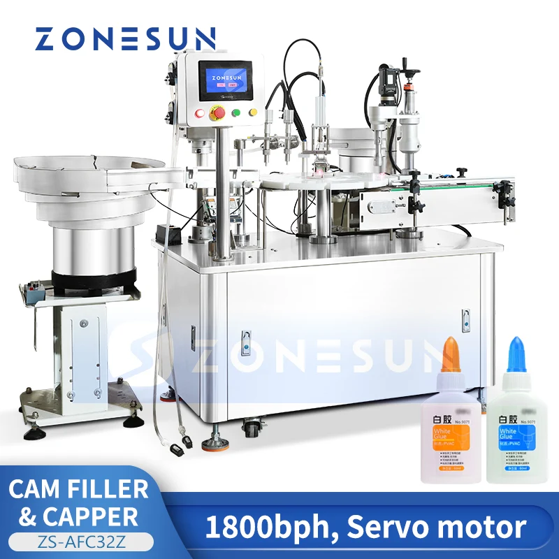 ZONESUN ZS-AFC32Z Automatic Liquid Glue Filling and Capping Machine