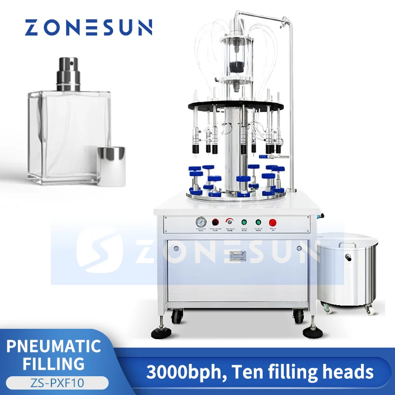 ZONESUN ZS-PXF10 Perfume Vacuum Filling Machine Cosmetic Bottling Lines