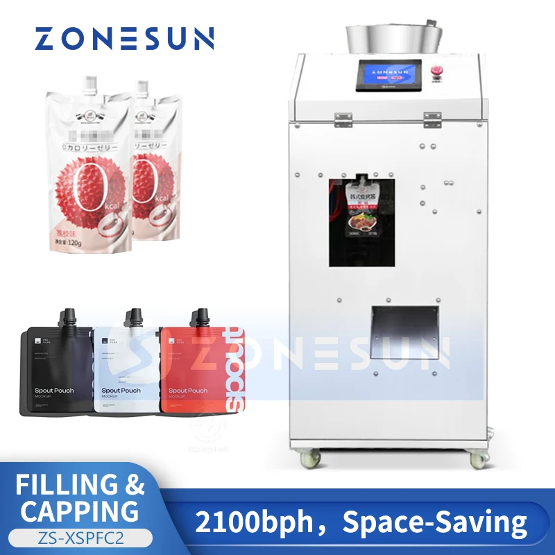 ZONESUN ZS-XSPFC2 Spout Pouch Juice Filling and Capping Machine