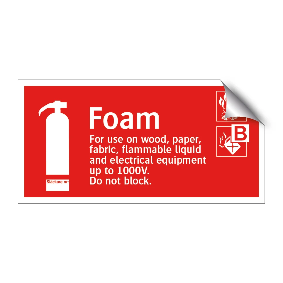 Brandsläckare Foam 200x100mm