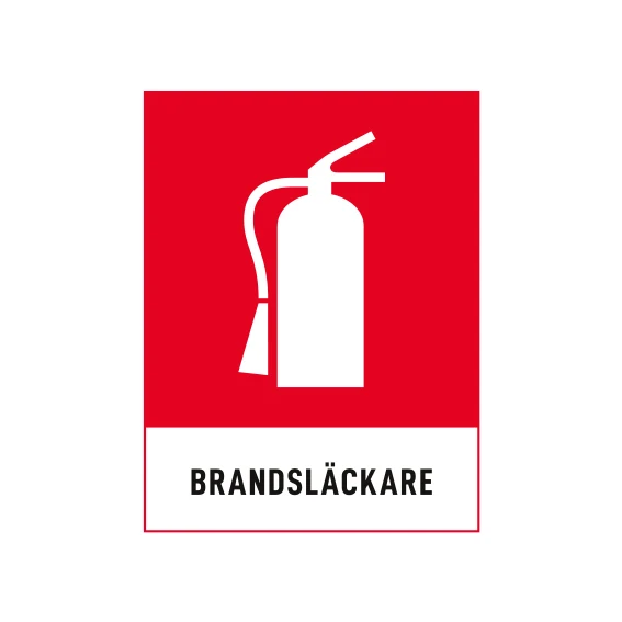 Brandsläckare skylt 120x160mm