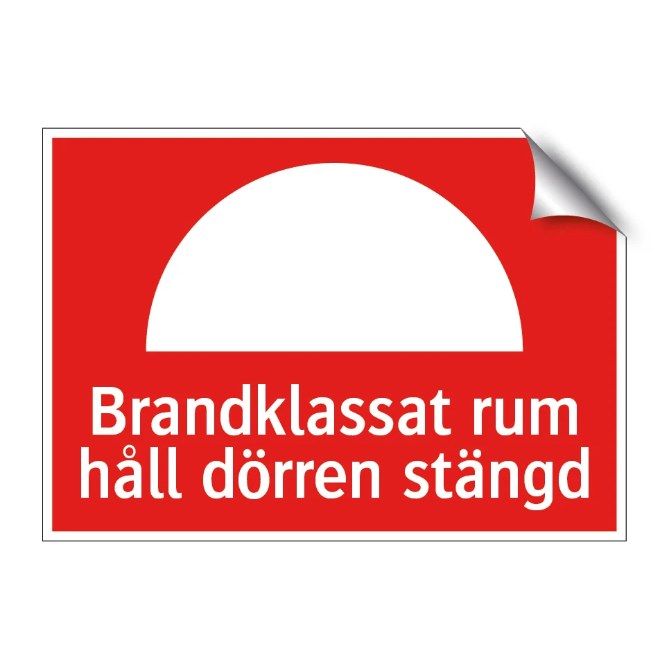 Brandklassat rum håll dörren stängd | 10-Year Battery | Voice Alert 297x210mm