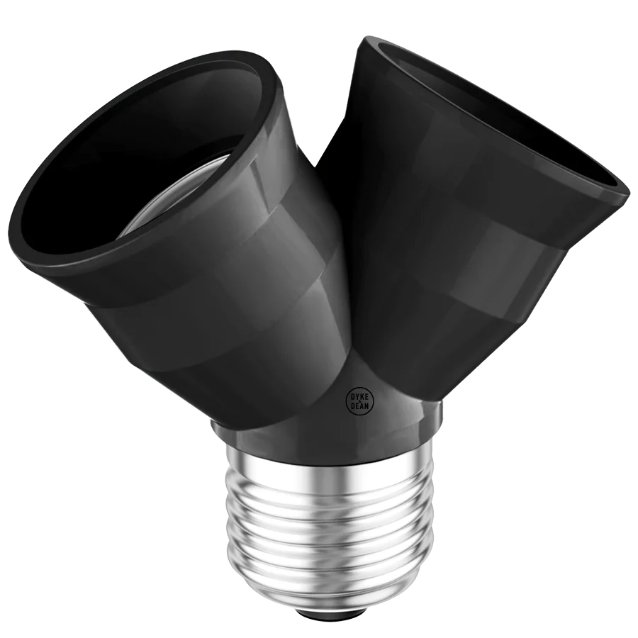 DUBBEL E27 TILL E27 ADAPTER SVART DYKE & DEAN