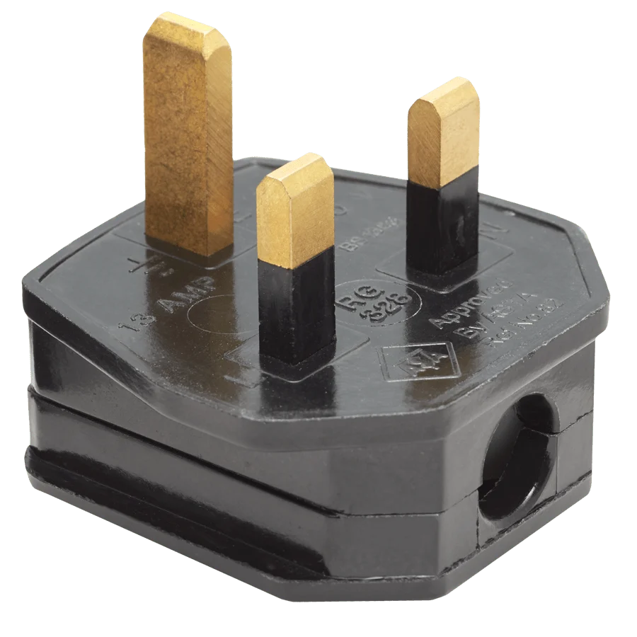 SVART PLUG 13AMP DYKE & DEAN