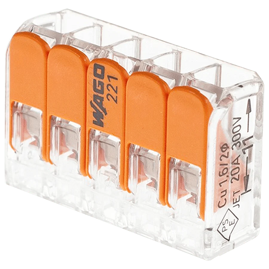 WAGO 221 TERMINAL BLOCK 5 KONTAKT DYKE & DEAN
