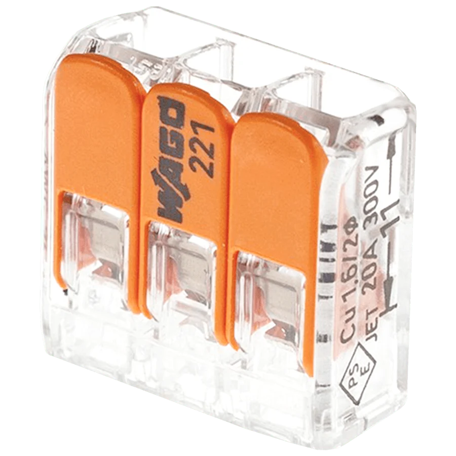 WAGO 221 TERMINAL BLOCK 3 KONTAKT DYKE & DEAN