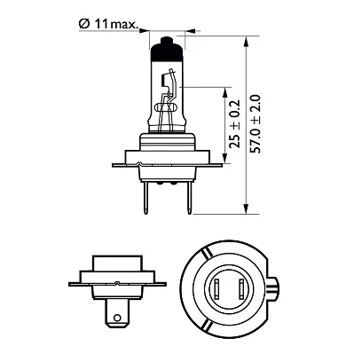 Strålkastarlampa Philips LongLife EcoVision H7, 12V 55W PX26d