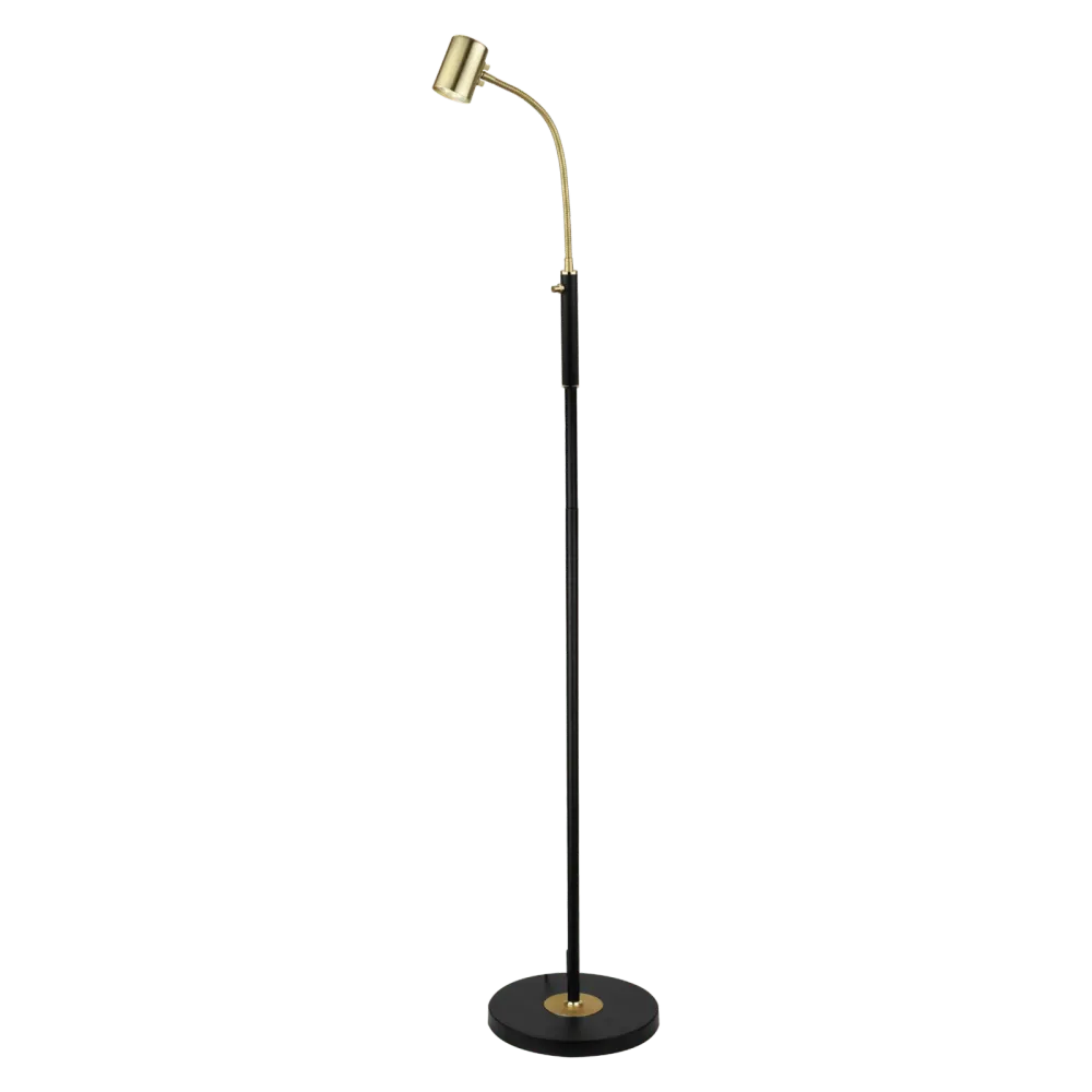 BALDER golvlampa 1:, svart/matt antique finish