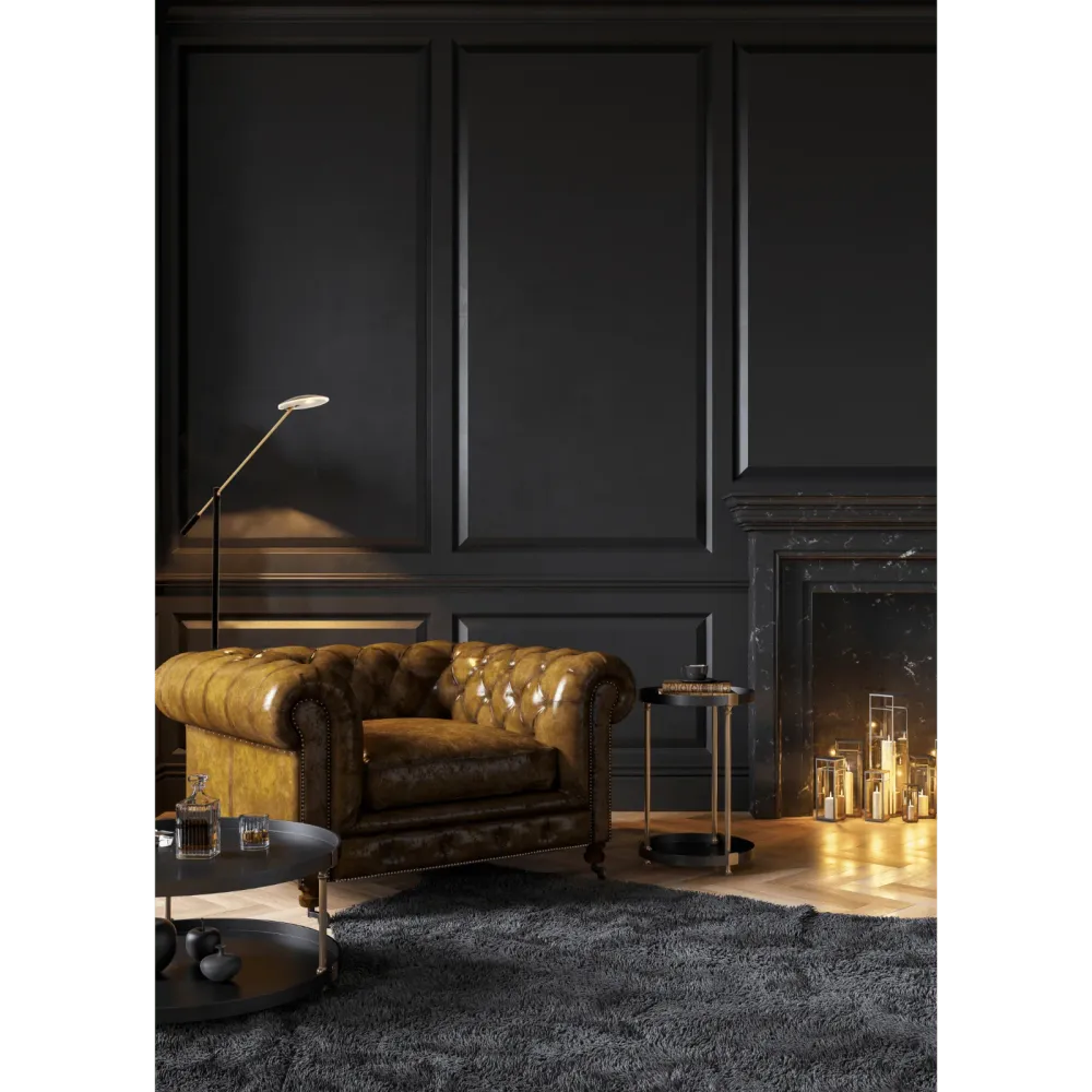 CADIZ golvlampa, svart/matt antique finish