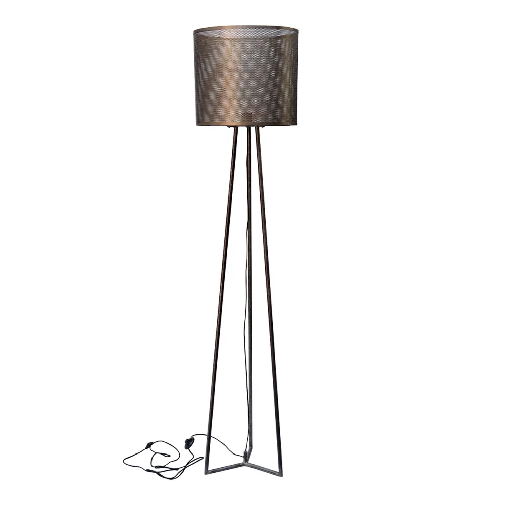 Golvlampa i industriell stil Powder Coat Finish