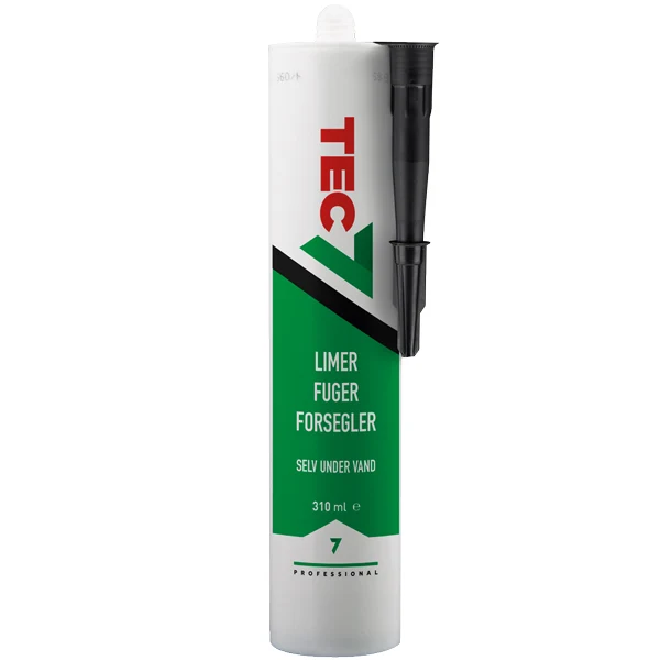 Tec7, Lim, fog- och tätningsmassa, 310ml Vit - Miljövänlig MS-Polymer, Livsmedelsgodkänd