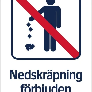 Förbudsskylt "Nedskräpning förbjuden" A4