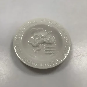 Royal Copenhagen Blanc de Chine Forhandler skilt