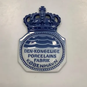 Royal Copenhagen Forhandler Platte med Krone
