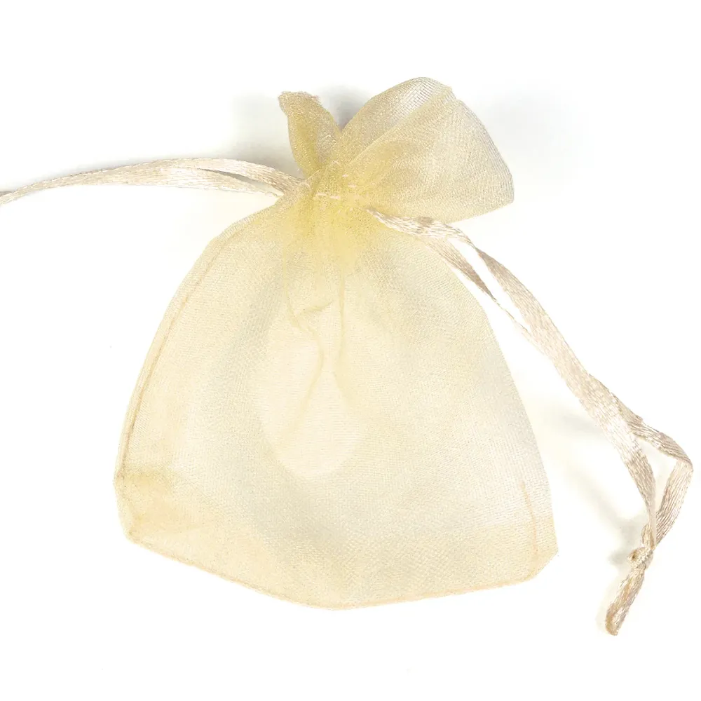 Organzapåse, creme, 7x9cm, 10st