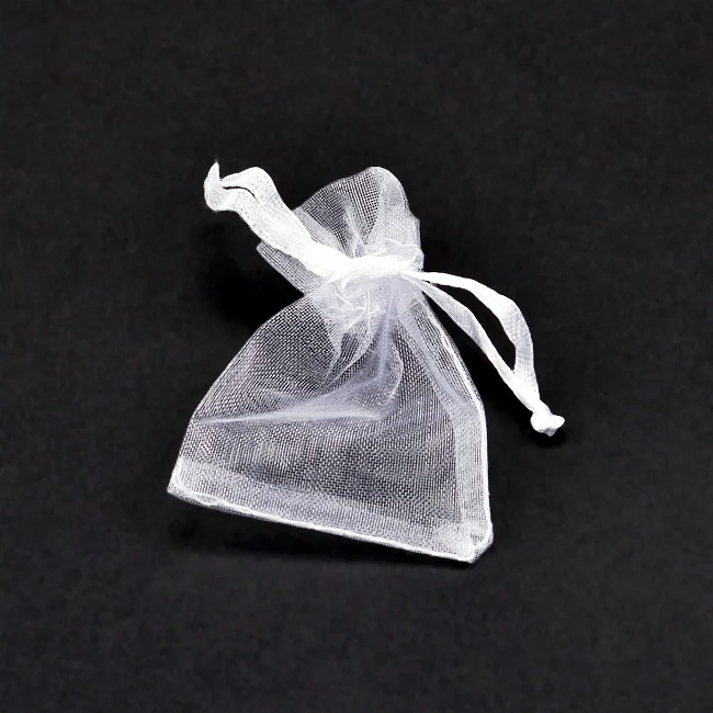 Organzapåse, vit, 5x7cm, 10st