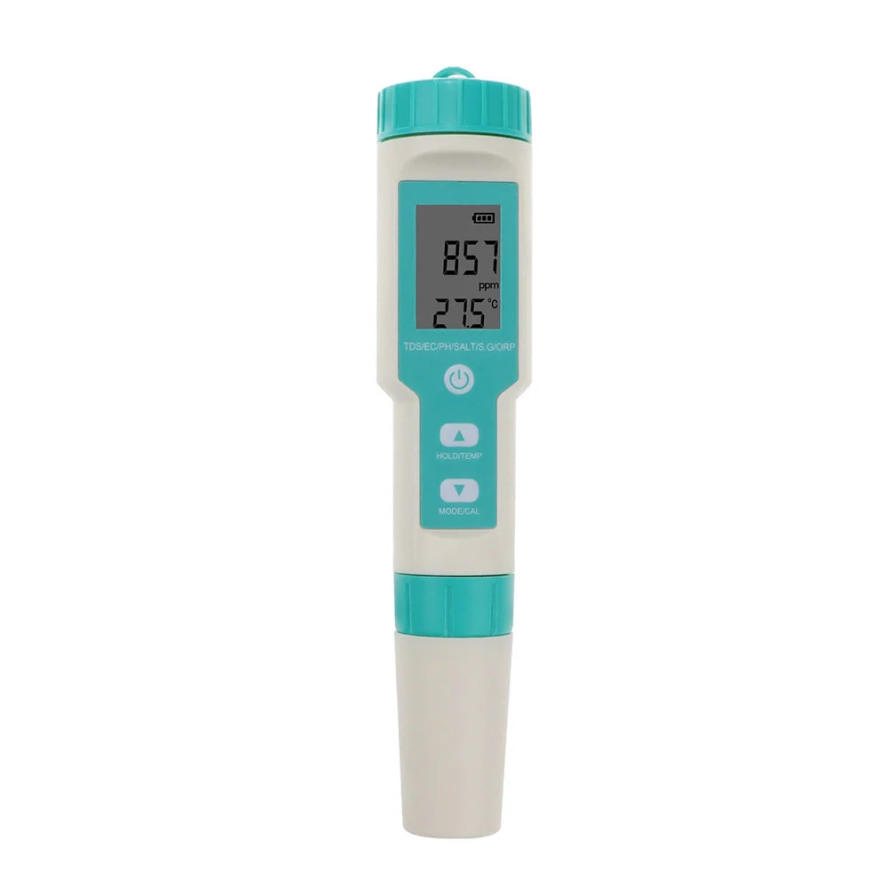 7 i 1 digital salthalt PH TDS TEMP SG EC ORP Tester Vattenkvalitetsmätare