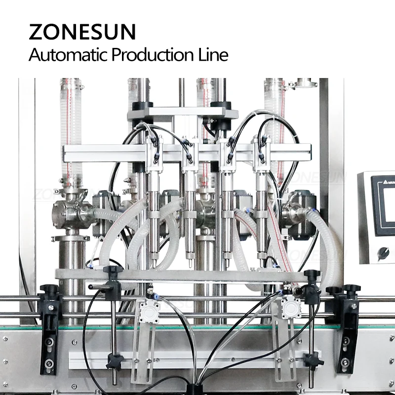 ZONESUN Automatic Liquid Filling Capping Labeling Machine Round Bottles