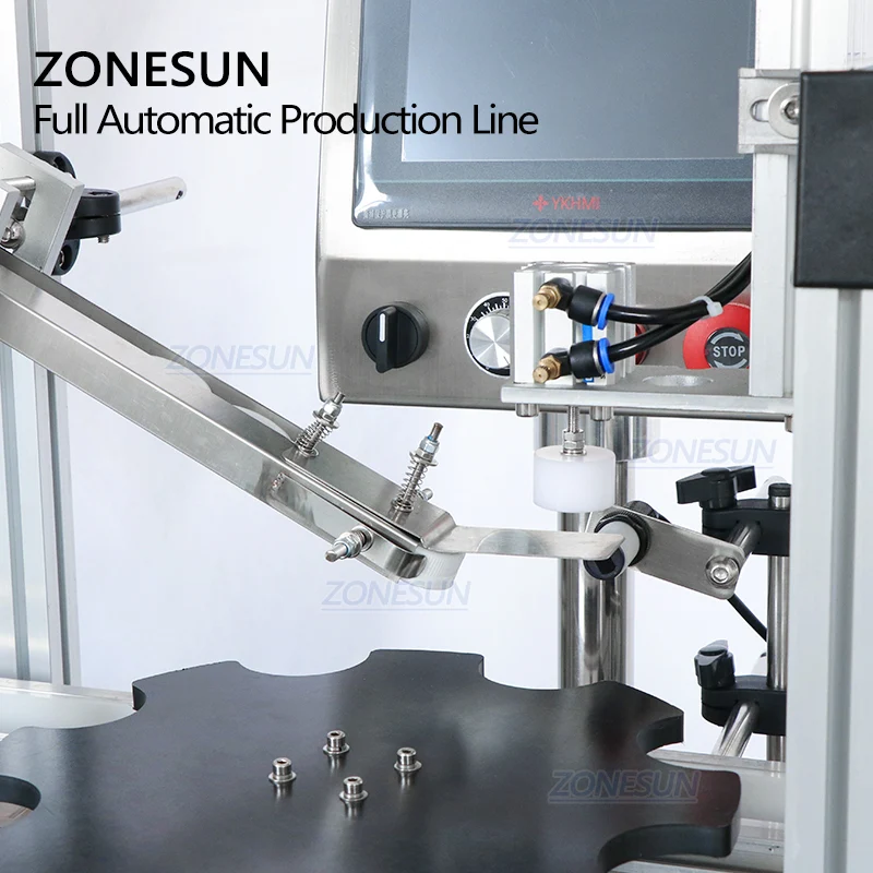 ZONESUN ZS-FAL180P3 Liquid Filling Capping Labeling Line Cap Feeder