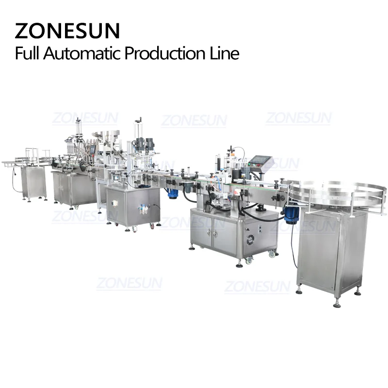 ZONESUN ZS-FAL180R 6-Head Liquid Filling Capping Labeling Line