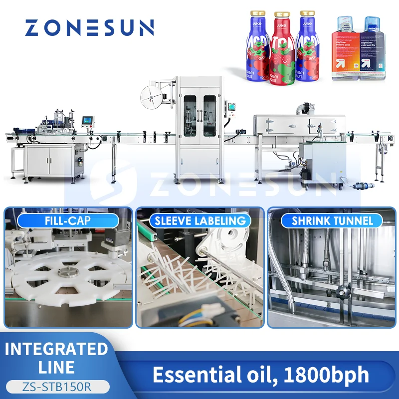 ZONESUN ZS-STB150R Automatic Filling Capping Shrink Sleeve Lable Machine