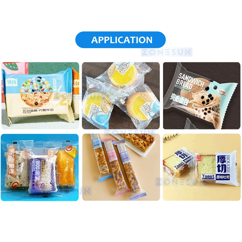ZONESUN ZS-WMC250L Flow Wrapper Food, Medical & Hardware High-Speed Packaging Lines