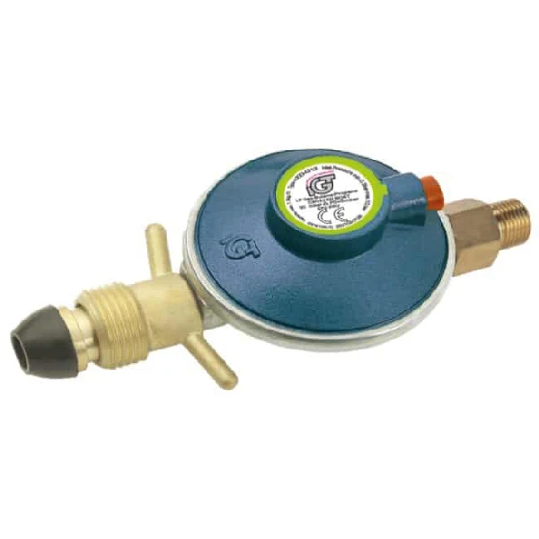 IGT, Gasregulator, marint godkänd EN16129-D-M, 5-11 kg flaskor, POL 1/4" V, med PRV säkerhetsventil