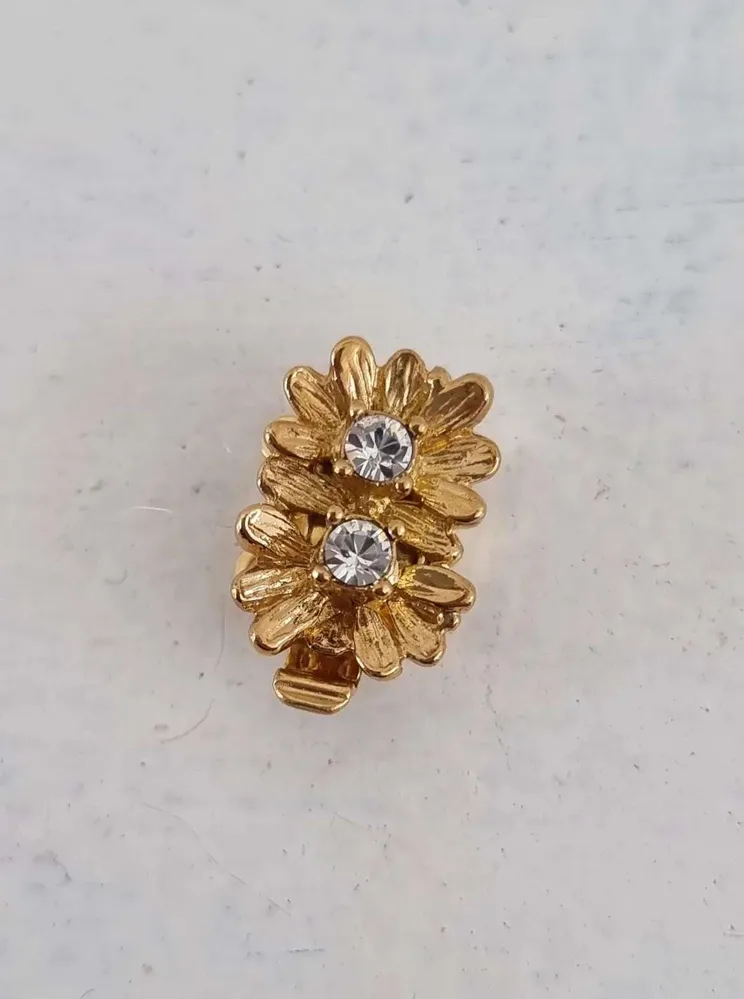 Instickslås - Flowers Guldpläterad 17x10mm 1 styck