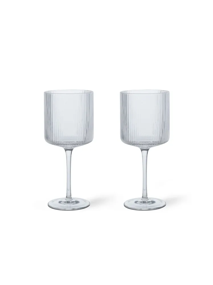 Ferm Living Ripple Red Wine Glasses - Set 2