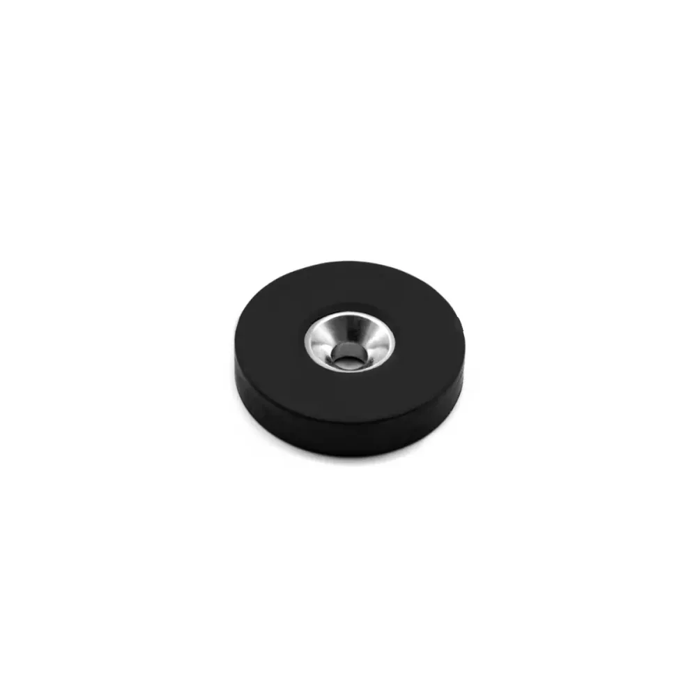 Countersunk gummimagnet, 20x7 mm