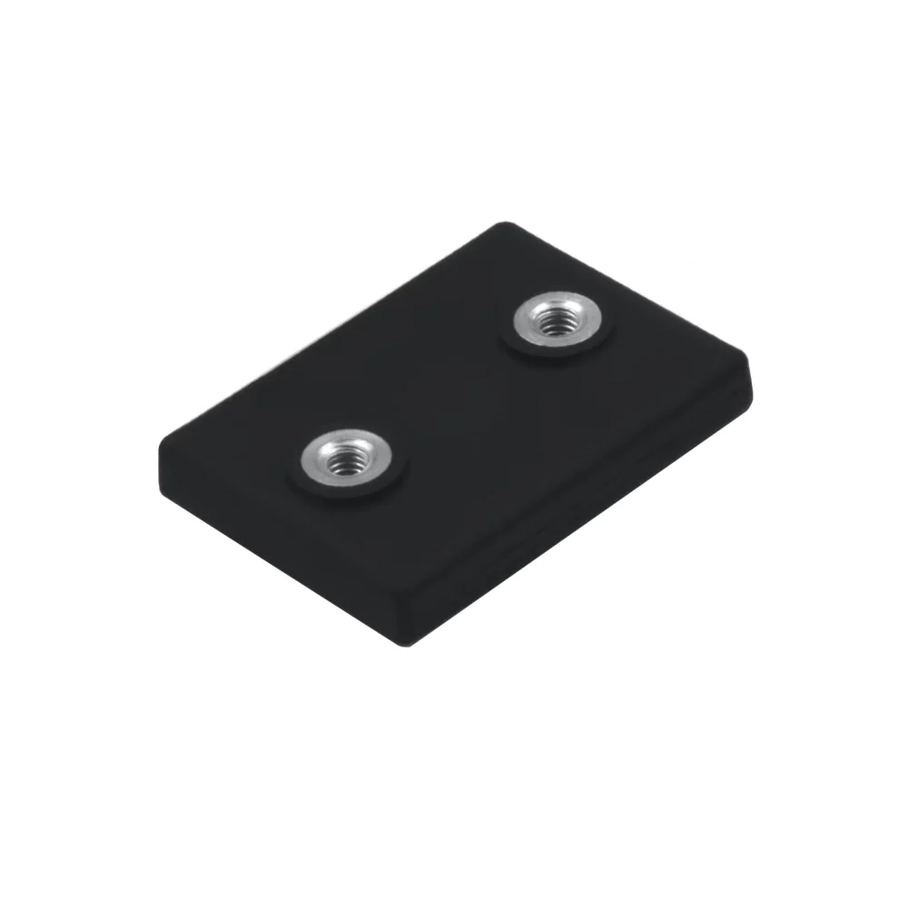 Gummimagnet m. invändig gänga, 43x31 mm (dubbelt)