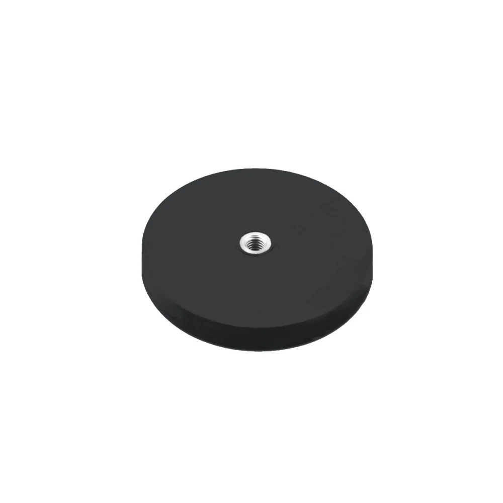 Gummimagnet med invändig gänga, Ø66 mm