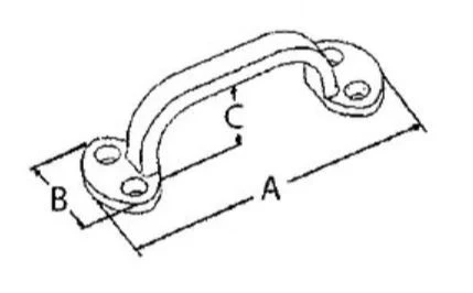 Handtag RF gjutet 170mm
